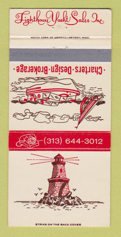 Matchbook Cover - Lighthouse Yacht Sales Birmingham MI George Couzens 30 Strike