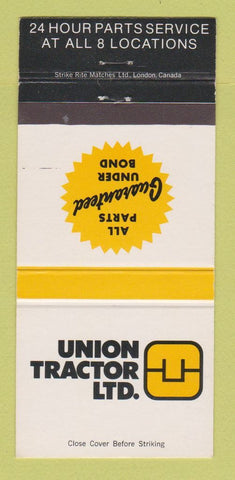 Matchbook Cover - Union Tractor Edmonton Calgary Red Deer AB 30 Strike