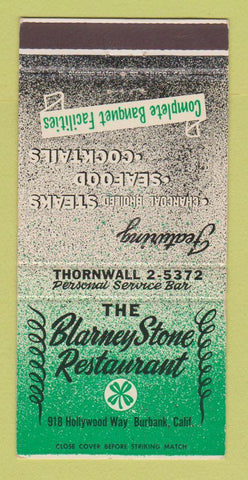 Matchbook Cover - Blarney Stone Restaurant Hollywood CA Los Angeles 30 Strike