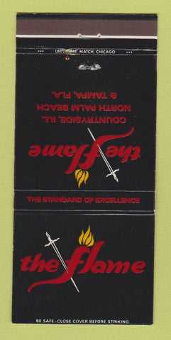 Matchbook Cover - Flame Restaurant Countryside IL Palm Beach Tampa FL 30 Strike