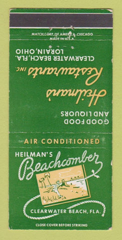 Matchbook Cover - Heilman's Beachcomber Clearwater Beach FL WEAR 30 Strike