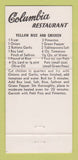 Matchbook Cover - Columbia Spanish Restaurant Ybor City Tampa fL 30 Strike
