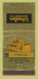 Matchbook Cover - Wheeler Caterpillar Tractors Salt Lake City UT 30 Strike
