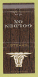 Matchbook Cover - Golden Ox Steaks 30 Strike