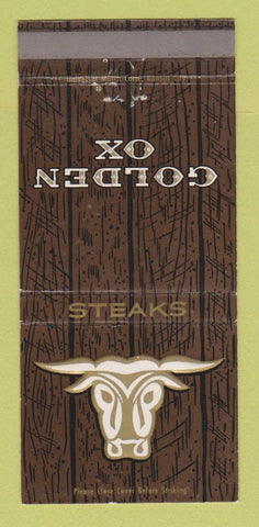 Matchbook Cover - Golden Ox Steaks 30 Strike