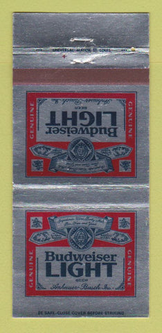 Matchbook Cover - Bud Light Budweiser Beer 30 Strike