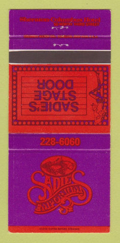 Matchbook Cover - Sadie's Stage Door Sheraton Hotel Columbus OH 30 Strike