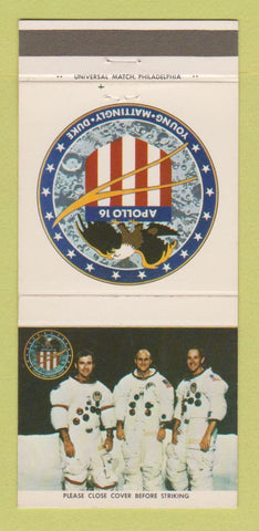 Matchbook Cover - Apollo 16 NASA RCA 30 Strike