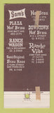 Matchbook Cover - Sam's Restaurants Sacramento CA San Francisco 30 Strike