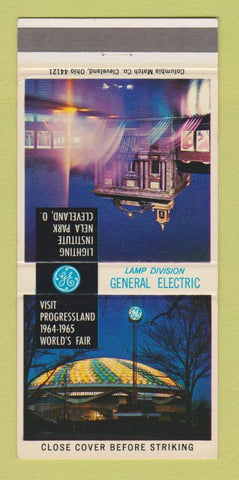 Matchbook Cover - General Electric GE 1964 New York World's Fair 30 Strike