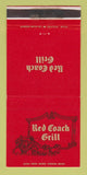 Matchbook Cover - Red Coach Grill CHAIN WEAR 30 Strike