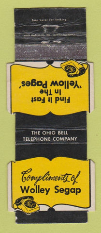 Matchbook Cover - Yellow Pages Phone Book Wolley Segap WEAR