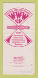 Matchbook Cover - Wilson Weesner Wilkinson Contractors Nashville TN 30 Strike