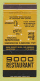Matchbook Cover - 9000 Restaurant Los Angeles CA WEAR 30 Strike