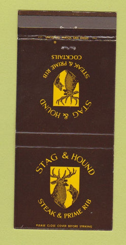 Matchbook Cover - Stag & Hound Restaurant Madison WI 30 Strike
