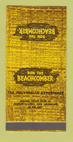 Matchbook Cover - Don the Beachcomber Restaurants 30 Strike