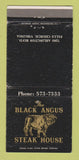Matchbook Cover - Black Angus Steak House Falls Church VA 30 Strike