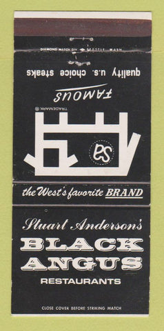 Matchbook Cover - Stuart Anderson's Black Angus CHAIN 30 Strike