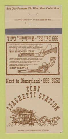 Matchbook Cover - Fort Spaghetti Station Anaheim CA Disneyland ref 30 Strike