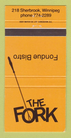 Matchbook Cover - The Fork Fondue Bistro Winnipeg MB 30 Strike