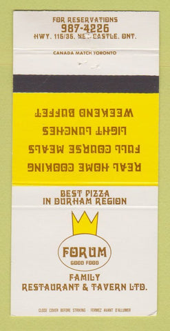 Matchbook Cover - Forum Restaurant New Castle ON 30 Strike
