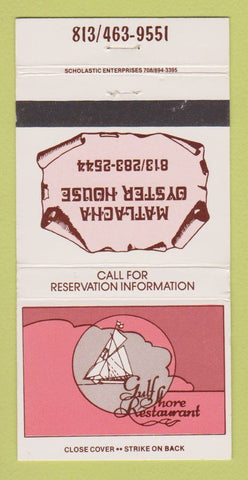 Matchbook Cover - Matlacha Oyster House Gulf Shore Fort Myers FL 30 Strike