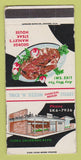 Matchbook Cover - George Manley's Steaks Denver? SAMPLE WORN 30 Strike
