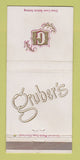 Matchbook Cover - Gruber's Restaurant Shaker Heights OH WEAR 30 Strike