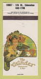 Matchbook Cover - Grinder Restaurant Edmonton AB 30 Strike