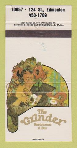 Matchbook Cover - Grinder Restaurant Edmonton AB 30 Strike