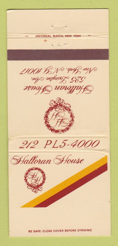 Matchbook Cover - Halloran House New York City 30 Strike
