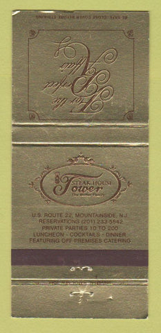 Matchbook Cover - Steak House Tower Mountainside NJ 30 Strike