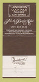Matchbook Cover - Steak House Tower Mountainside NJ 30 Strike