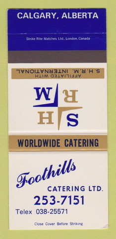 Matchbook Cover - Foothills Catering Calgary AB 30 Strike