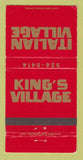 Matchbook Cover - King Italian Village Dallas? TX WEAR 30 Strike