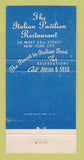Matchbook Cover - Italian Pavilion Restaurant New York City WEAR 30 Strike