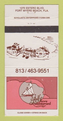 Matchbook Cover - Gulf Shore Restaurant Fort Myers Beach FL WEAR 30 Strike