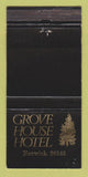 Matchbook Cover - Grove House Hotel Norwich UK WORN 30 Strike