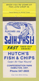 Matchbook Cover - Hutch's Fish and Chips Hamilton ON 30 Strike