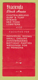 Matchbook Cover - Hacienda Steak House Hamilton ON 30 Strike