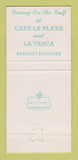 Matchbook Cover - La Playa Restaurant Naples FL 30 Strike