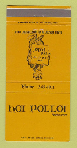 Matchbook Cover - Hoi Polloi Restaurant Northridge CA 30 Strike