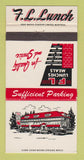 Matchbook Cover - FL Lunch Restaurant Sherbrooke QC area 30 Strike