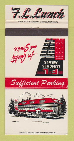 Matchbook Cover - FL Lunch Restaurant Sherbrooke QC area 30 Strike