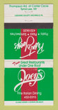 Matchbook Cover - Pronto Joey's Italian Syracuse NY WEAR 30 Strike