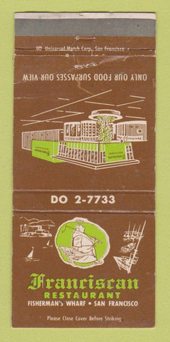 Matchbook Cover - Franciscan Restaurant San Francisco CA WEAR 30 Strike