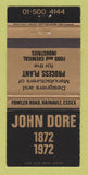 Matchbook Cover - John Dore 1972 Food Chemical Essex UX England WEAR 30 Strike