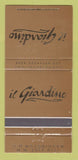 Matchbook Cover - Il Giardino Washington DC 30 Strike