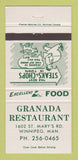 Matchbook Cover - Granada Restaurant Winnipeg MB 30 Strike