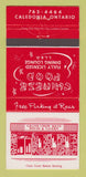 Matchbook Cover - Grand Chow Mein Restaurant Chinese Caledonia ON 30 Strike